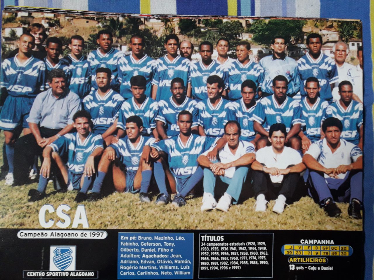Pôster Placar – CSA campeão alagoano 1997