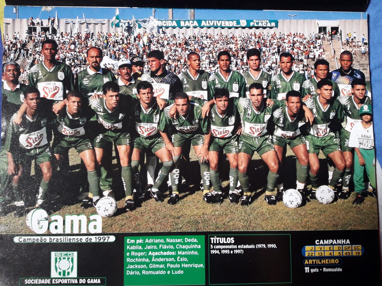 Pôster Placar – Gama campeão brasiliense 1997