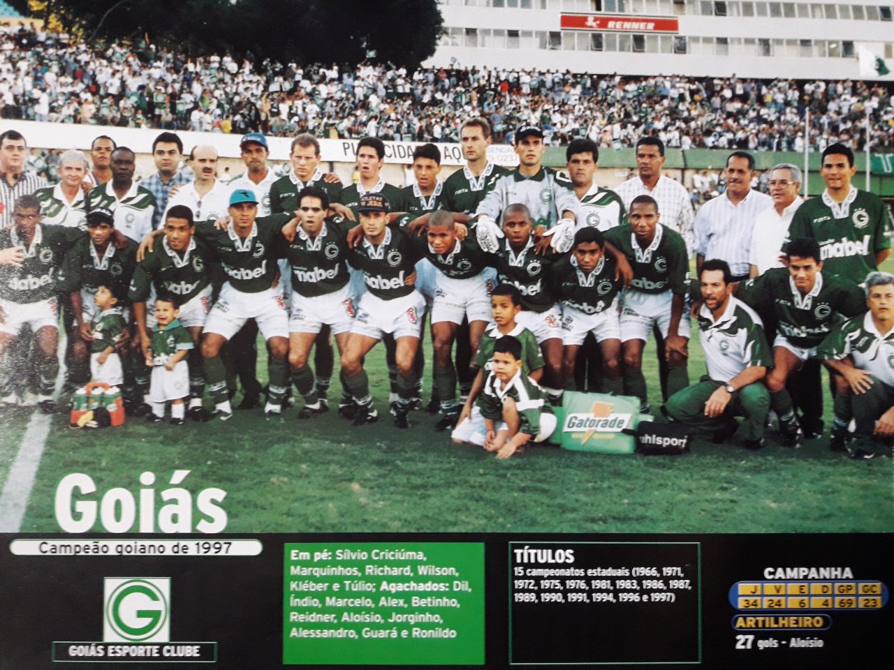 Pôster Placar – Goiás campeão Goiano 1997