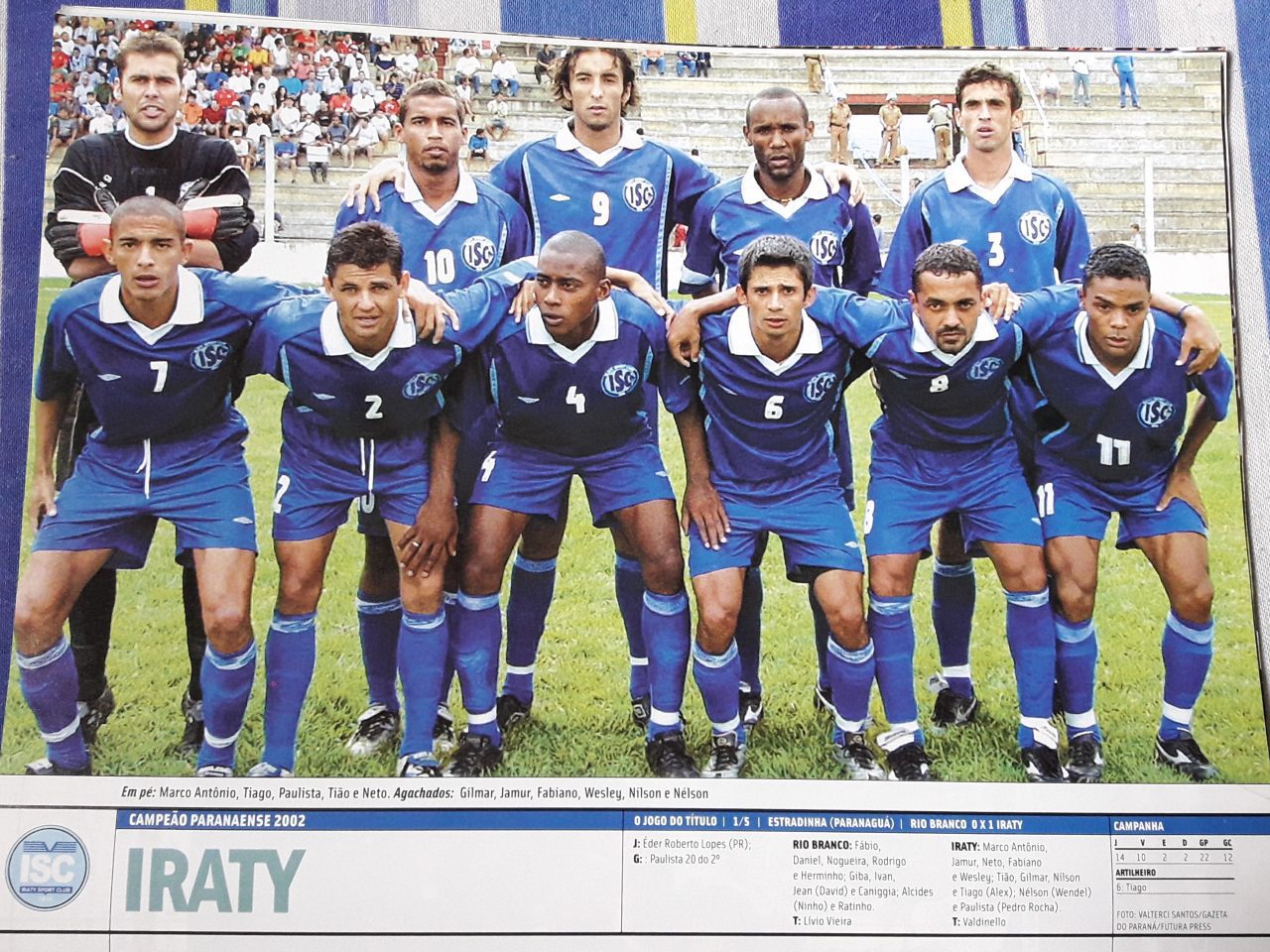 Pôster Placar – Iraty campeão paranaense 2002