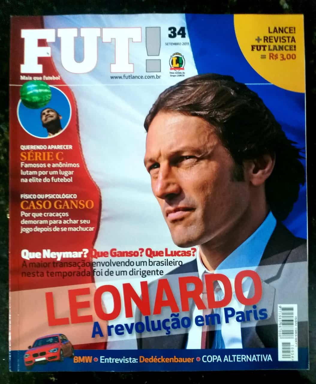 | Casa do Colecionador Fut Lance! Nº 34 - Leonardo - A Revolução em Paris - Setembro 2011 (Revista)