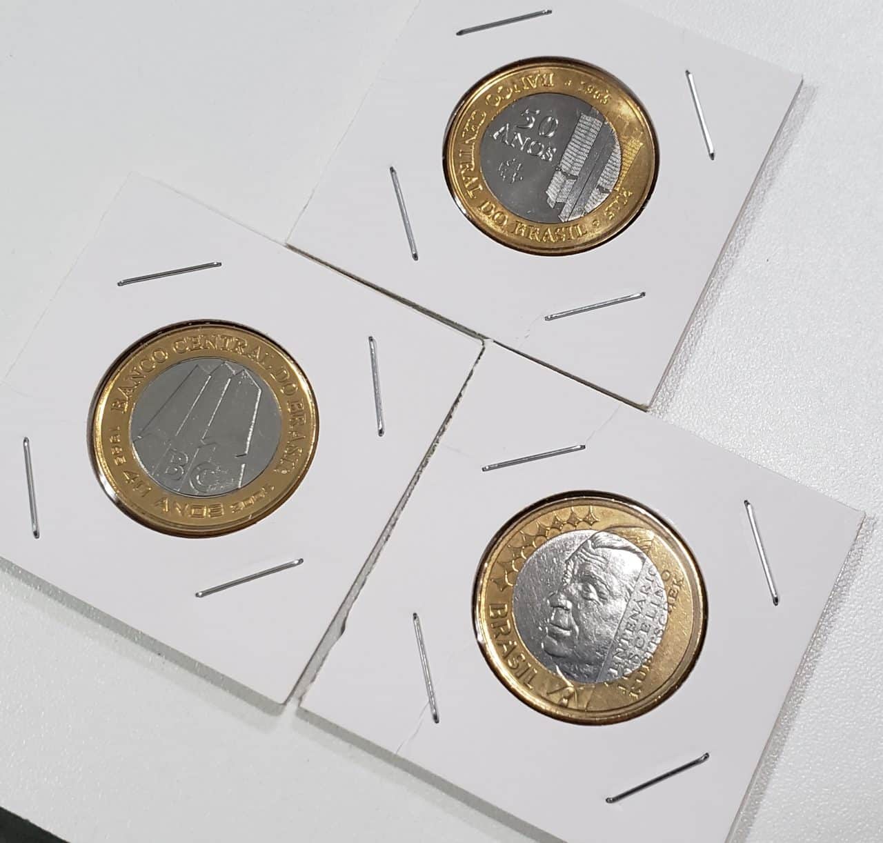 Kit 3 moedas comemorativas real soberbas