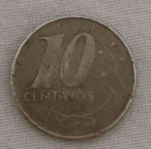 Moeda 10 Centavos Ano 2000 Baixa tiragem Segunda familia Real