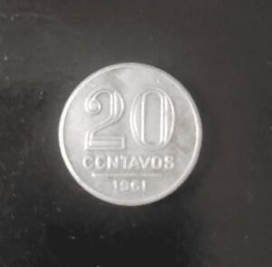 Moeda 20 centavos 1961 - Aluminio