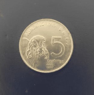 | Casa do Colecionador Moeda 5 centavos 1977 FAO - Carne