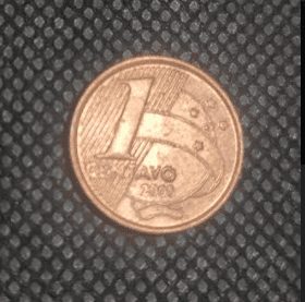 Moeda de 1 centavo ano 2000 - Segunda familia escassa