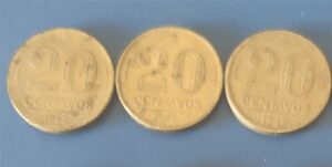 Moedas de 20 centavos -1945-1956-1948 - Níquel