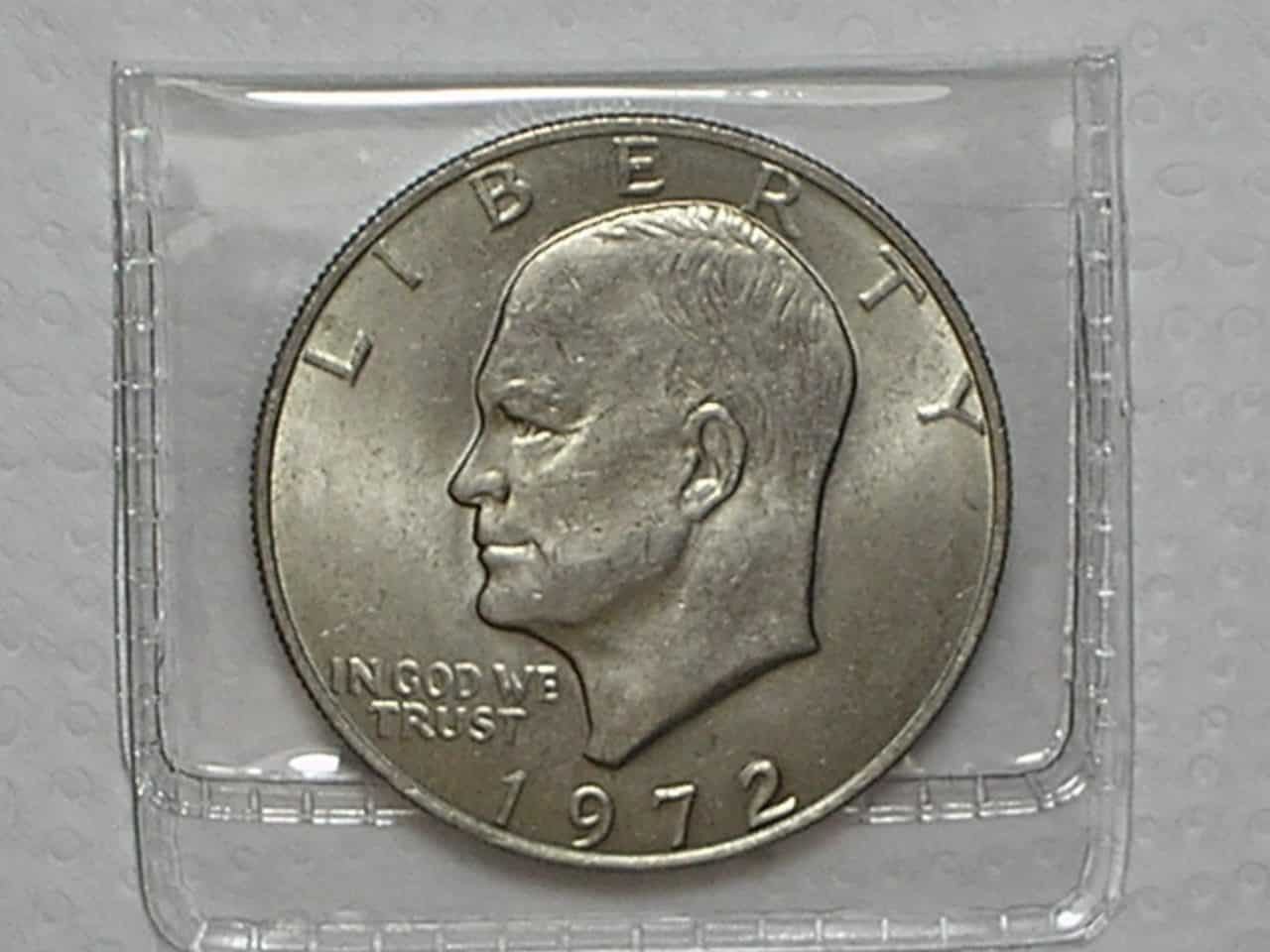 | Casa do Colecionador Usa) 1 Dollar - 1972 / Eisenhower / Níquel / Sob/Fc / c-270.3