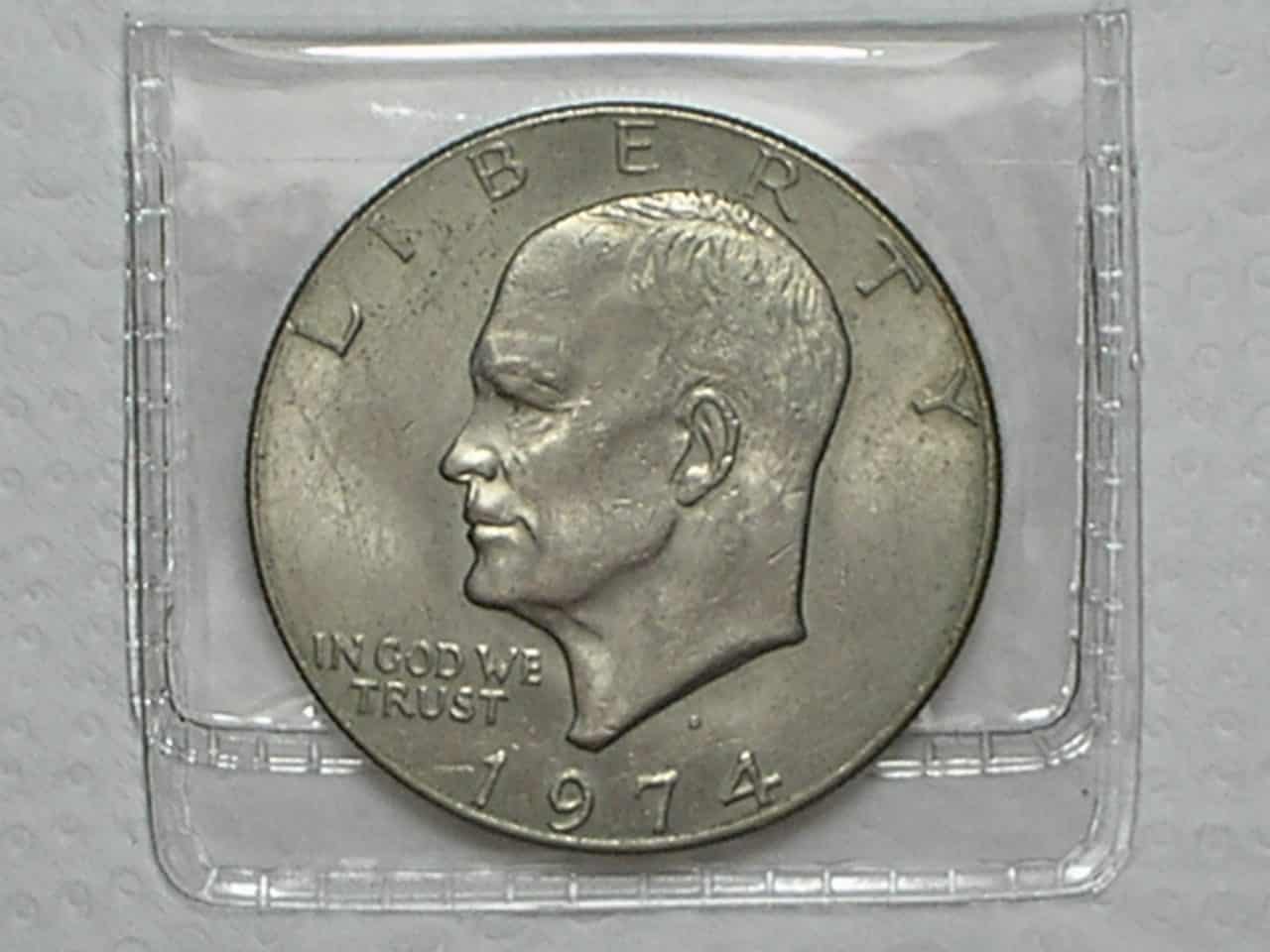 | Casa do Colecionador Usa) 1 Dollar - 1974-D / Eisenhower / Níquel / Mbc / c-270.2