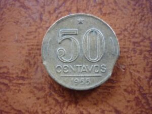 50 CENT. 1955 FINAL DE CHAPA .