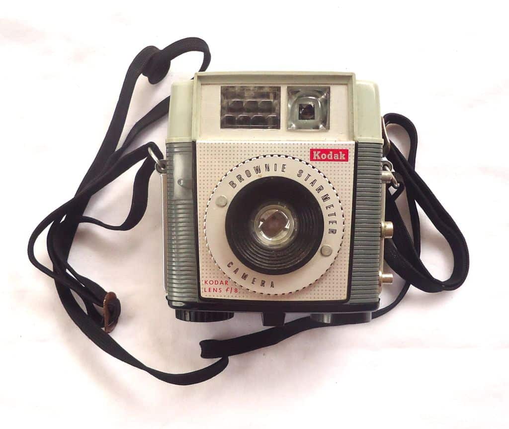 | Casa do Colecionador Camera Fotografica Vintage - Kodak Brownie Starmeter - Na Caixa - 1960