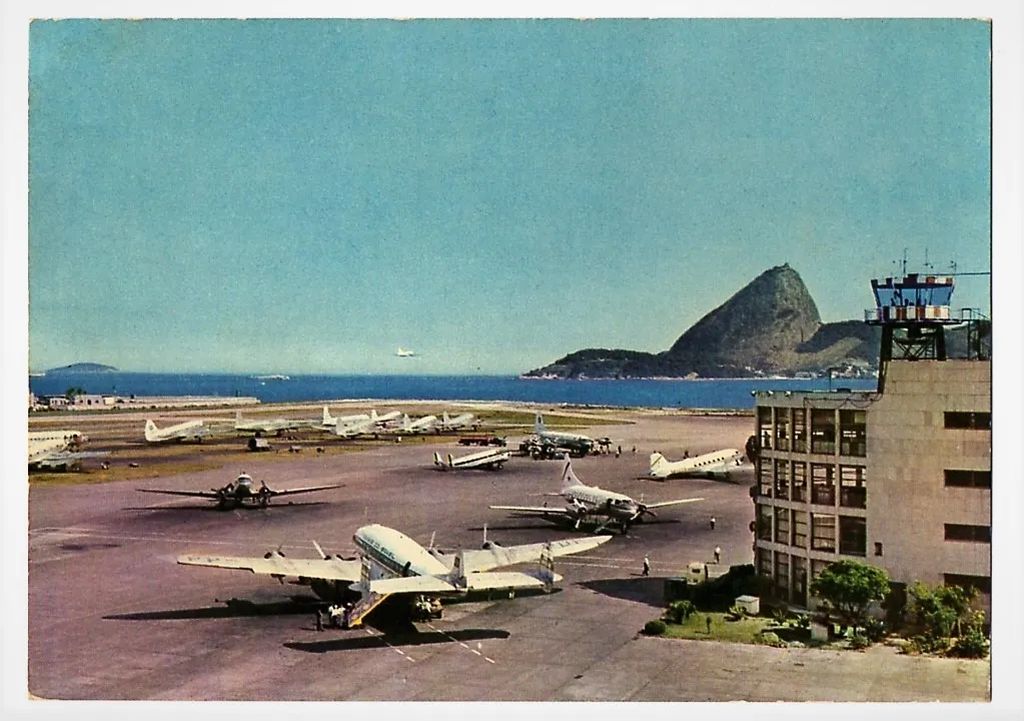 | Casa do Colecionador Cartao Postal Aeroporto Santos Dumont Rj - Anos 60
