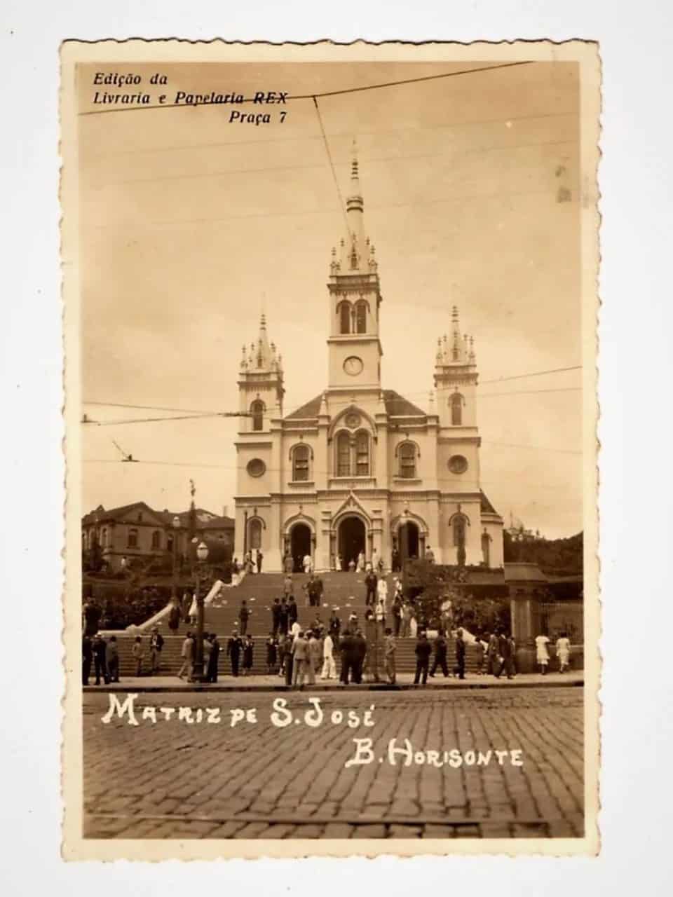 | Casa do Colecionador Cartao Postal Fotografico Matriz Sao Jose - Belo Horizonte - MG - Anos 30