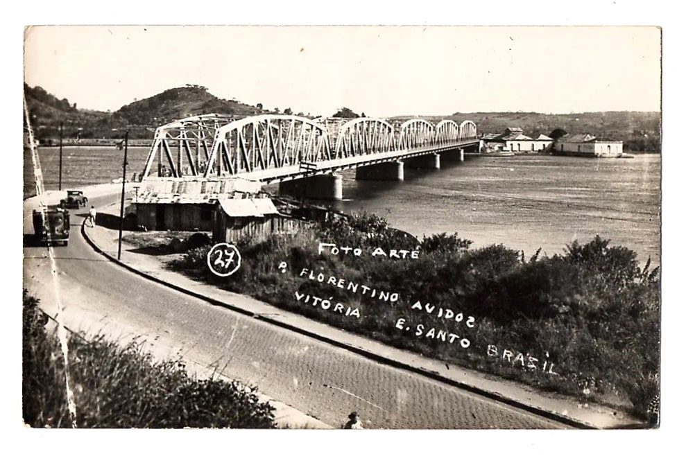 | Casa do Colecionador Cartao Postal Fotografico - Ponte Florentino Avidos - Vitoria ( ES ) - Anos 40