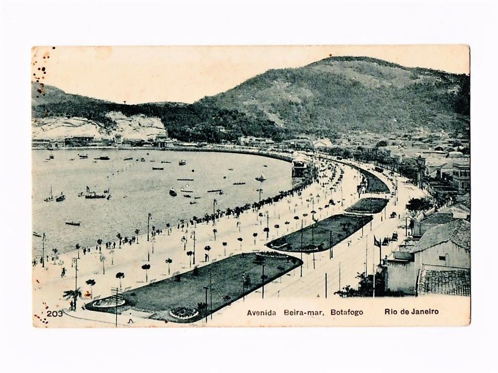 | Casa do Colecionador Cartao Postal Tipografico - Av. Beira Mar - Botafogo RJ - Anos 1910
