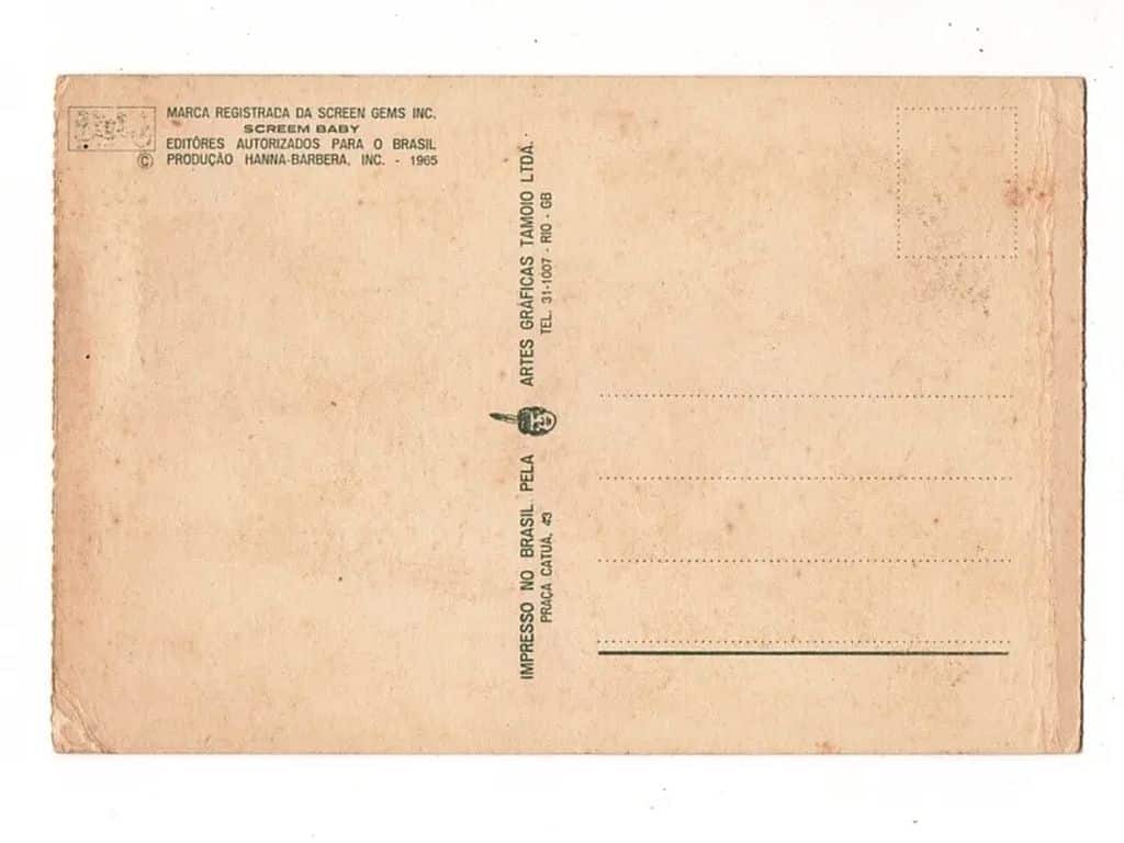 | Casa do Colecionador Cartao Postal Tipografico - Hanna Barbera - Flintstones - Anos 60