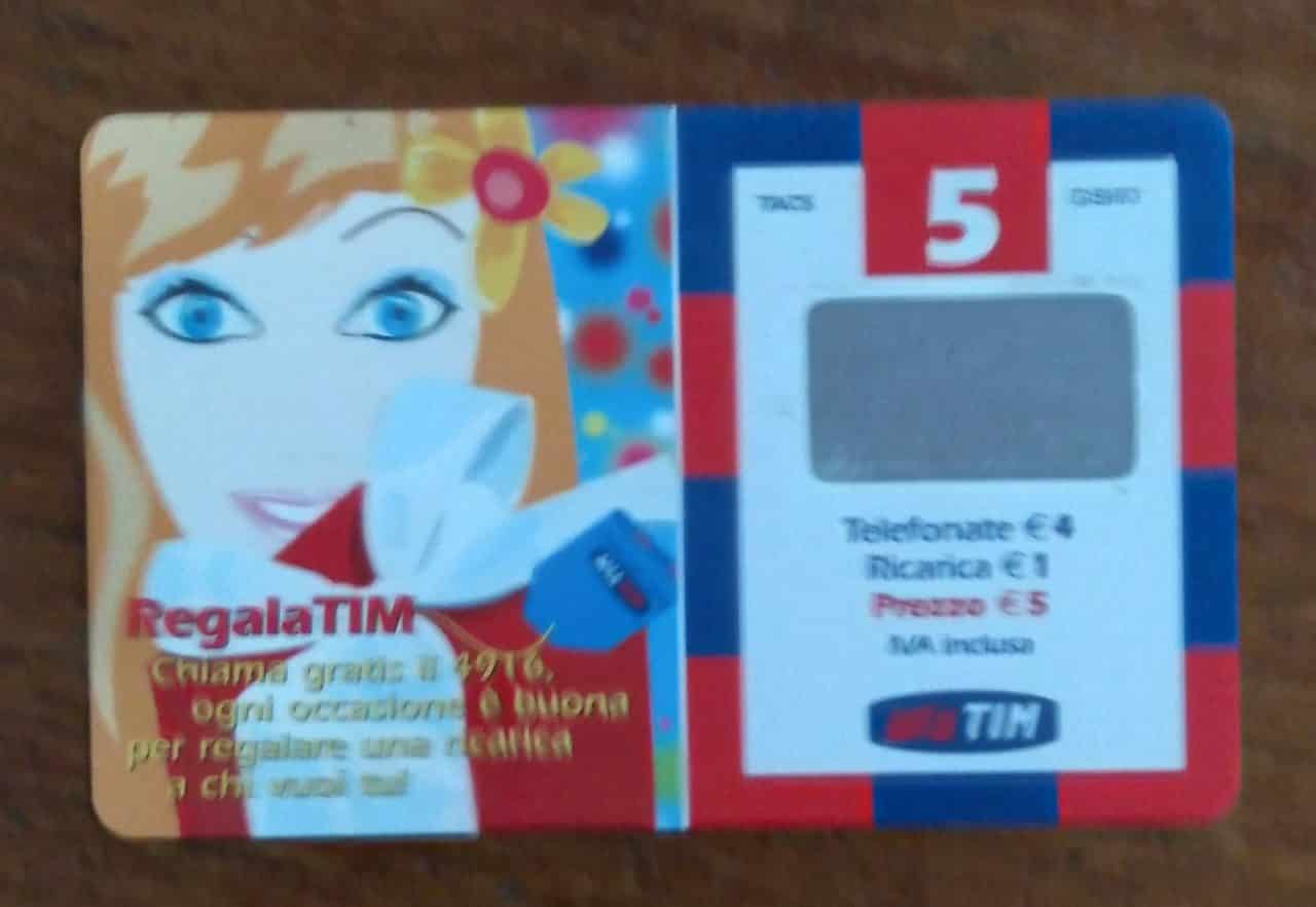 | Casa do Colecionador Cartão telefone Itália Ricaricard Tim tacs 5 / Regala Presente.