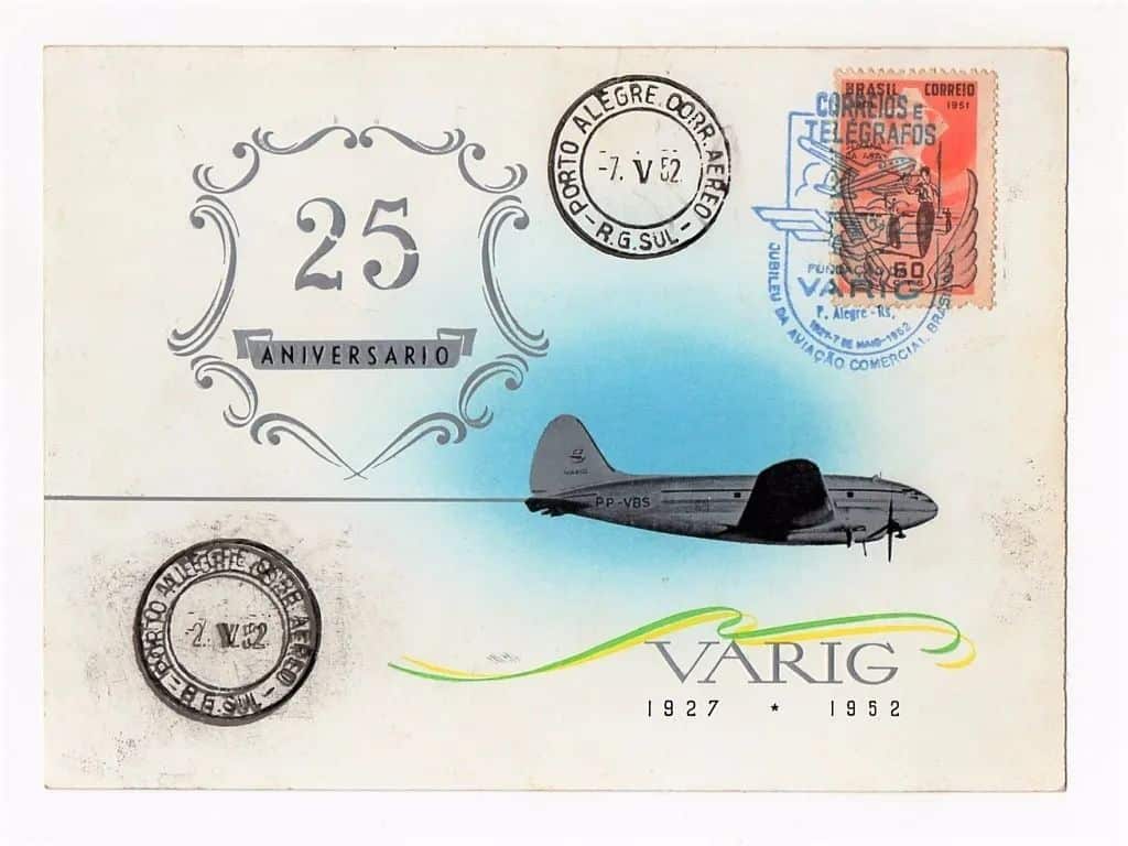 | Casa do Colecionador Folhinha Filatelica Varig Comemorativo aos 25 Anos - 1952
