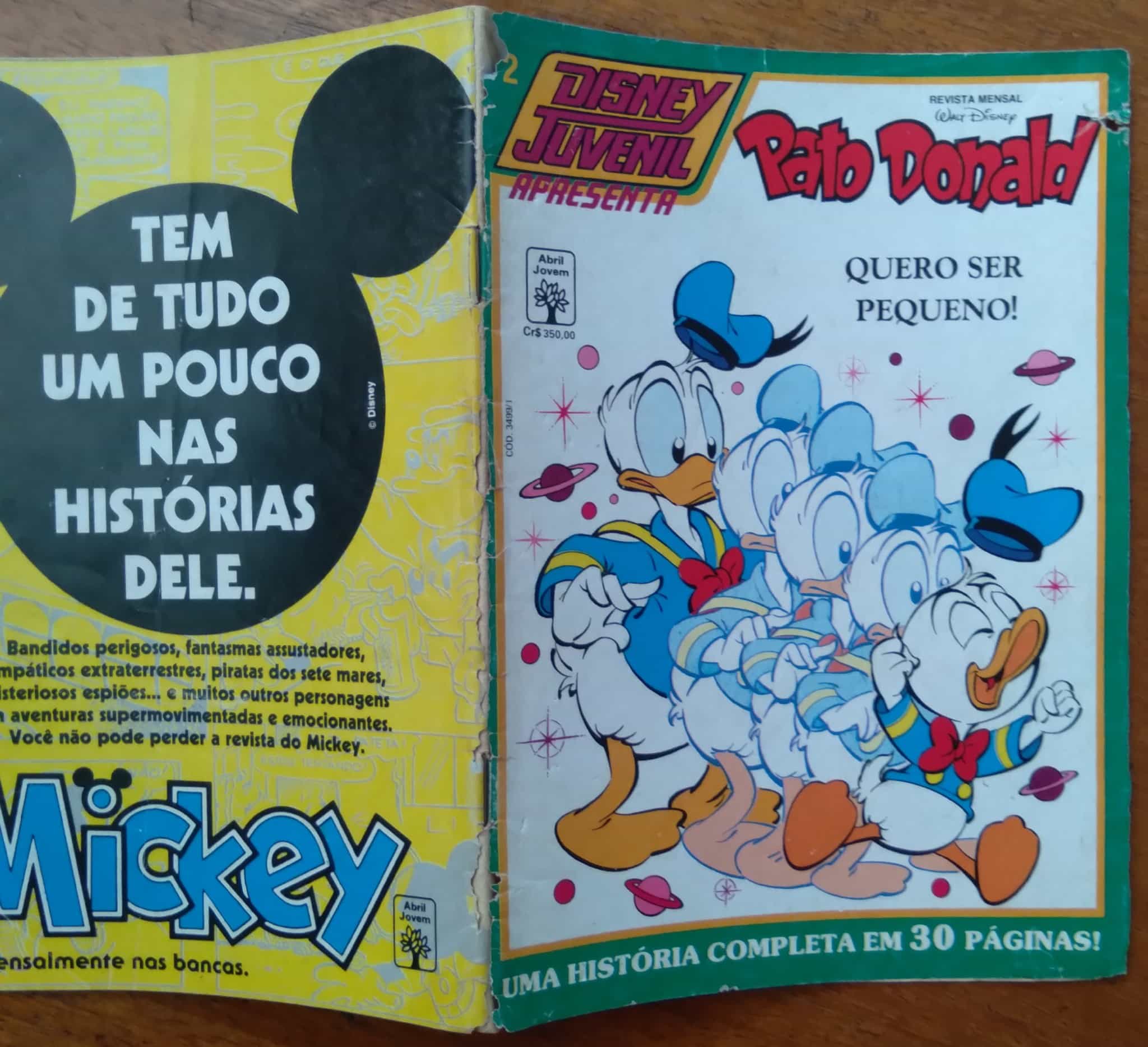 | Casa do Colecionador Lc19 Gibi Disney juvenil 2 1991 / Quero ser pequeno.
