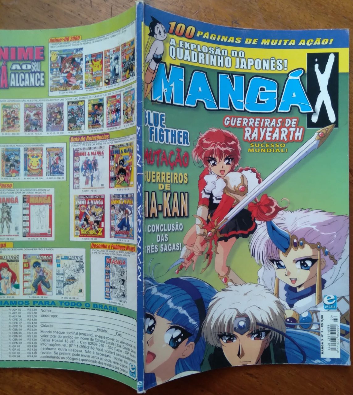 | Casa do Colecionador Lc26 Gibi Manga X 3 / Blue Fighter Guerreiros de Ha-Kan.