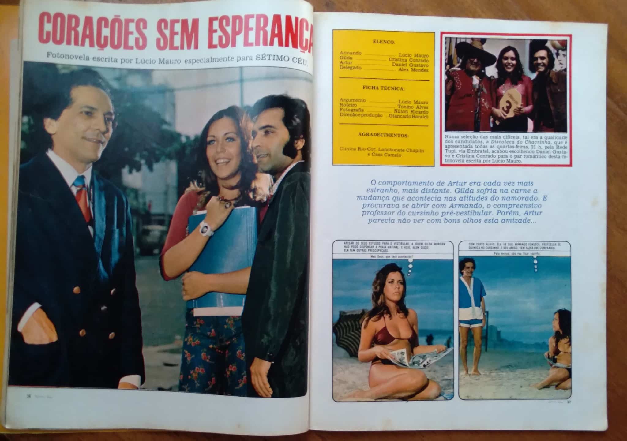 | Casa do Colecionador Lc29 Fotonovela Sétimo Céu 211 1973 / Compra-se um marido Tarcísio e Cuoco.