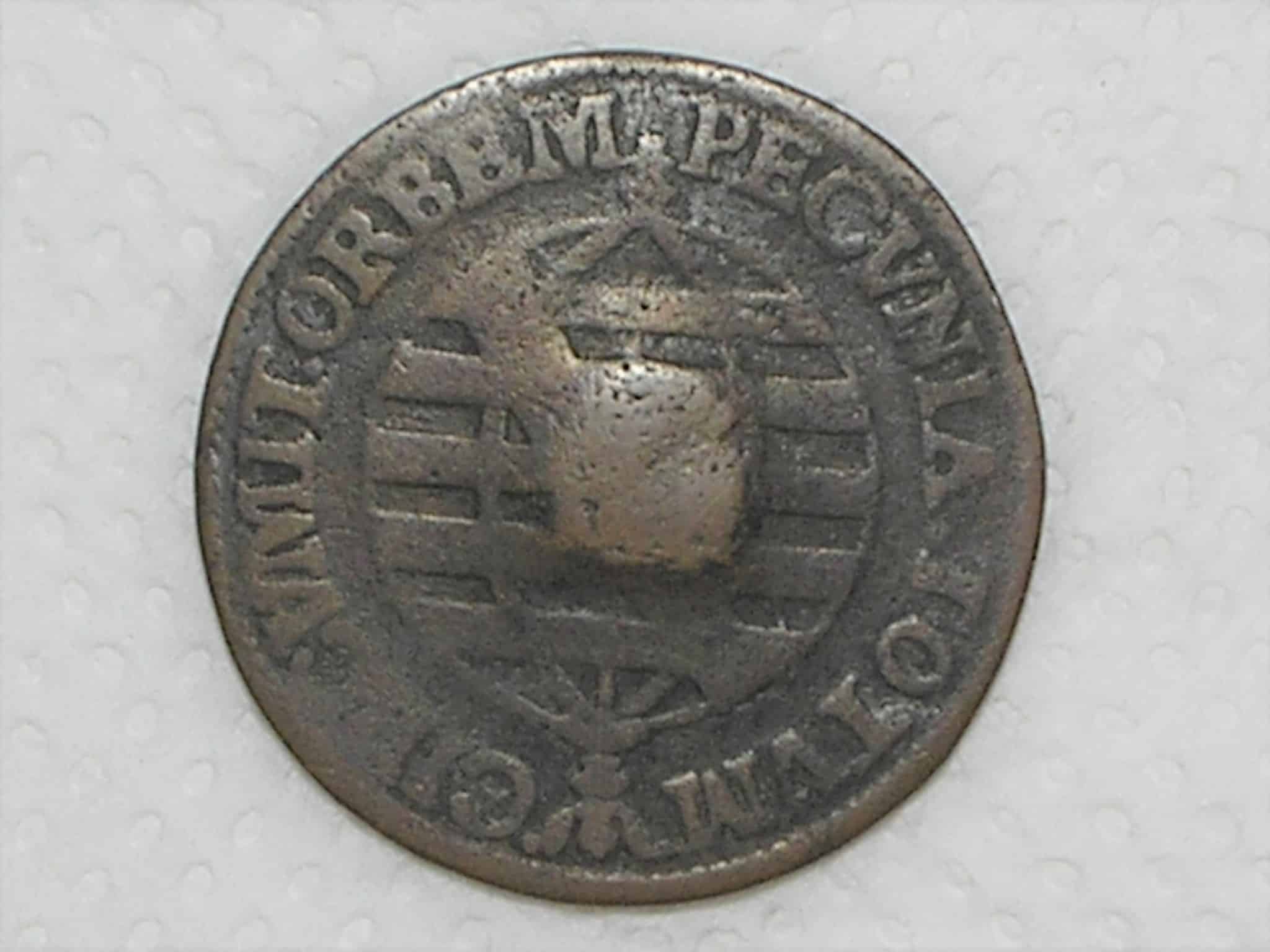 | Casa do Colecionador X Réis – 1762 Bahia / 44 Perolas / Escudete / Colônia de D. José I / Escassa / Cobre / Bc / Box22