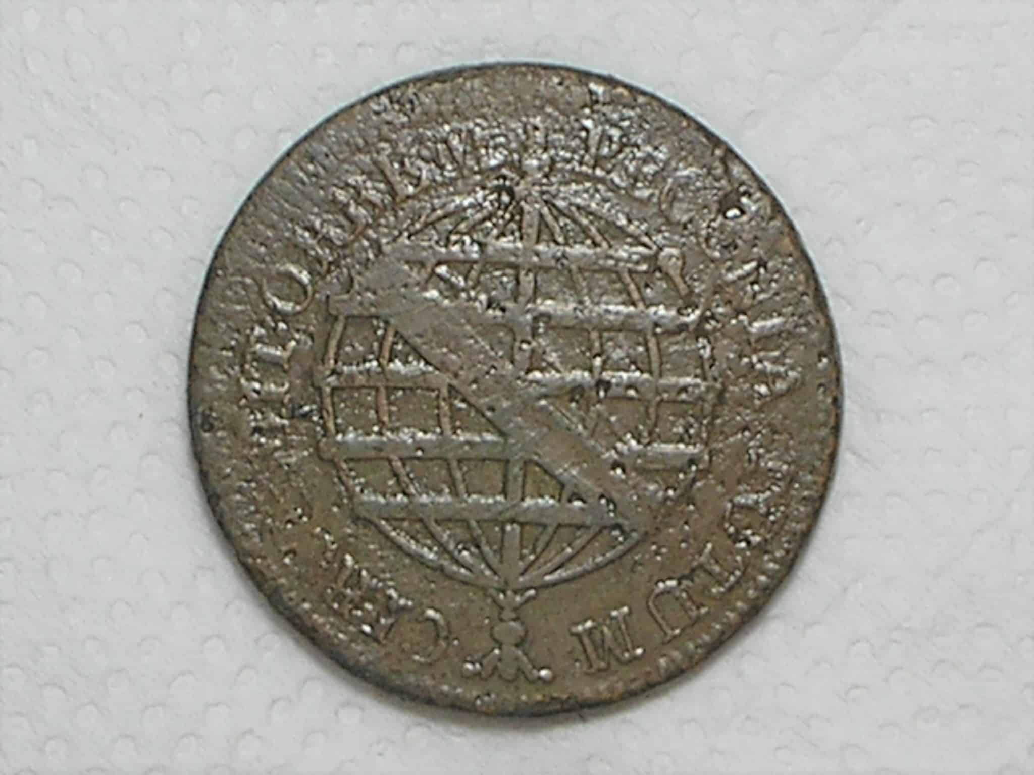 | Casa do Colecionador XL Réis – 1774 = 43 Perolas / Corôa Baixa / Data entre Cruzetas / Colônia de D. Jose I – Casa da Moeda de Lisboa / Escassa / Cobre / Bc/Mbc / Box23