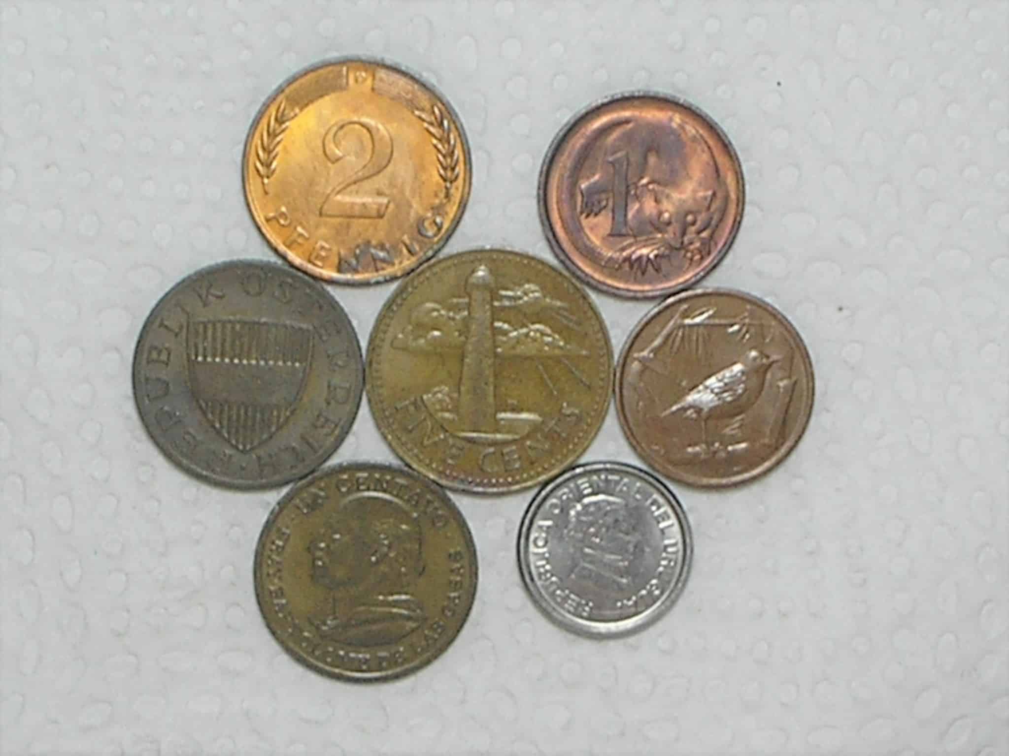 | Casa do Colecionador 7 Moedas estrangeiras Diferentes datas e valores / m360
