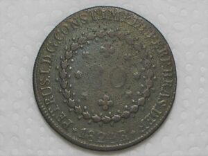 80 Reis 1824 Rio 27 Tulipas Floroes Obliquos Imperio D Pedro I Cobre Mbc Box24 2