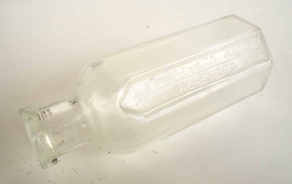 | Casa do Colecionador Antigo Vidro De Farmacia - Fosfato Acido Horsford - Vazia - Anos 40