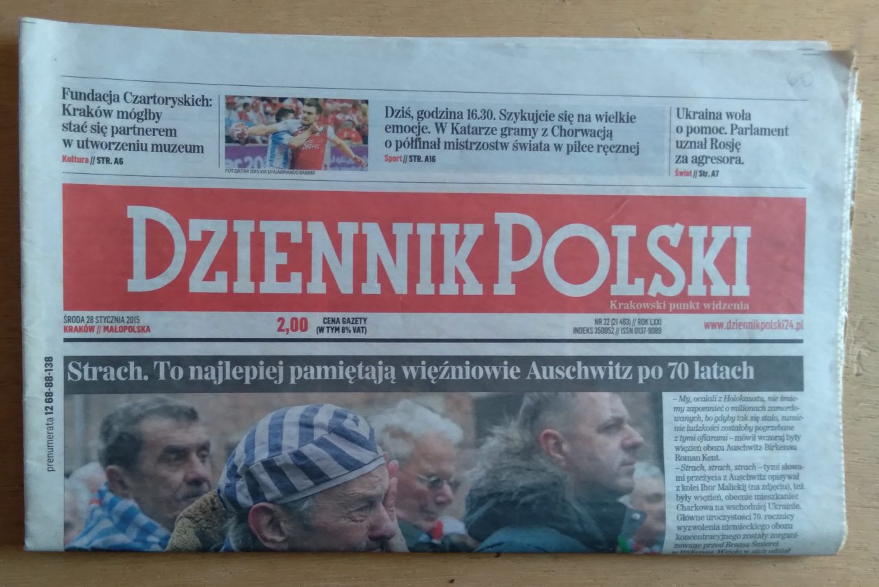 | Casa do Colecionador Jornal da Polonia Dziennik Polski / 28 stycznia 2015.