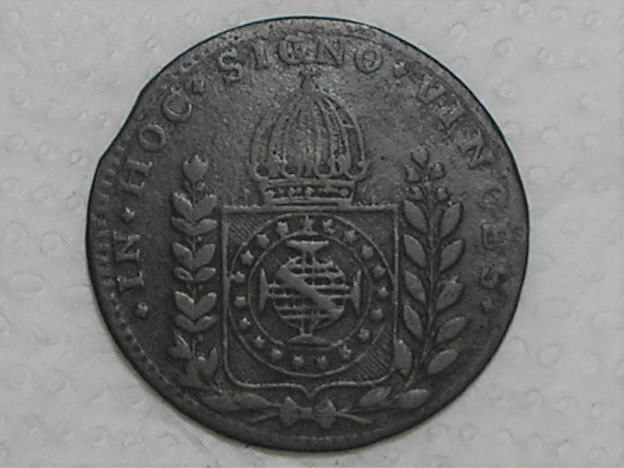 | Casa do Colecionador 40 Réis - 1829-R / 23 Tulipas / FO / Império D. Pedro I / Cobre / Escassa / Mbc / box21