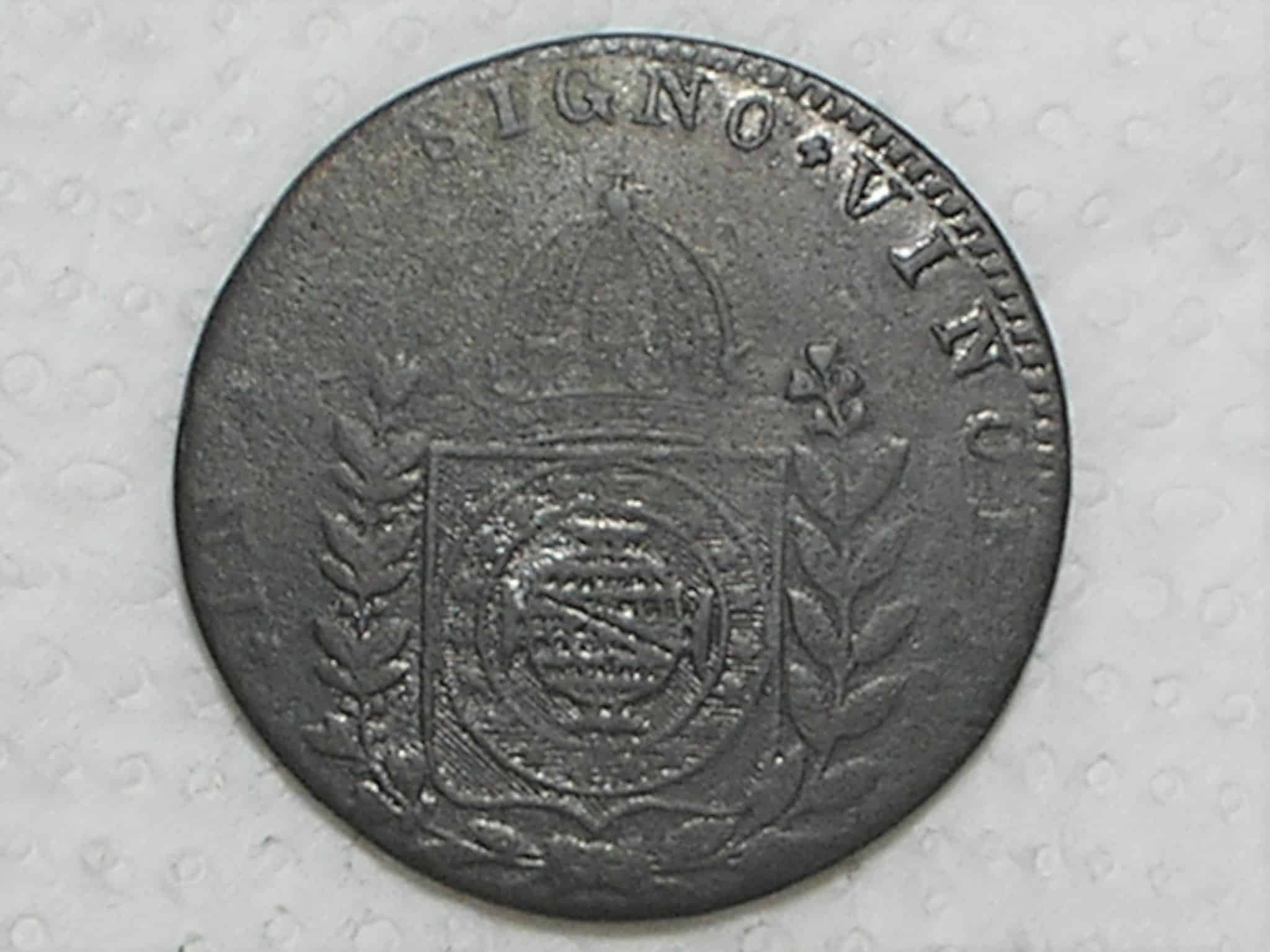 | Casa do Colecionador 40 Réis - 1829-R / 26 Tulipas / FV / Império D. Pedro I / Cobre / Escassa / Bc/Mbc / box21