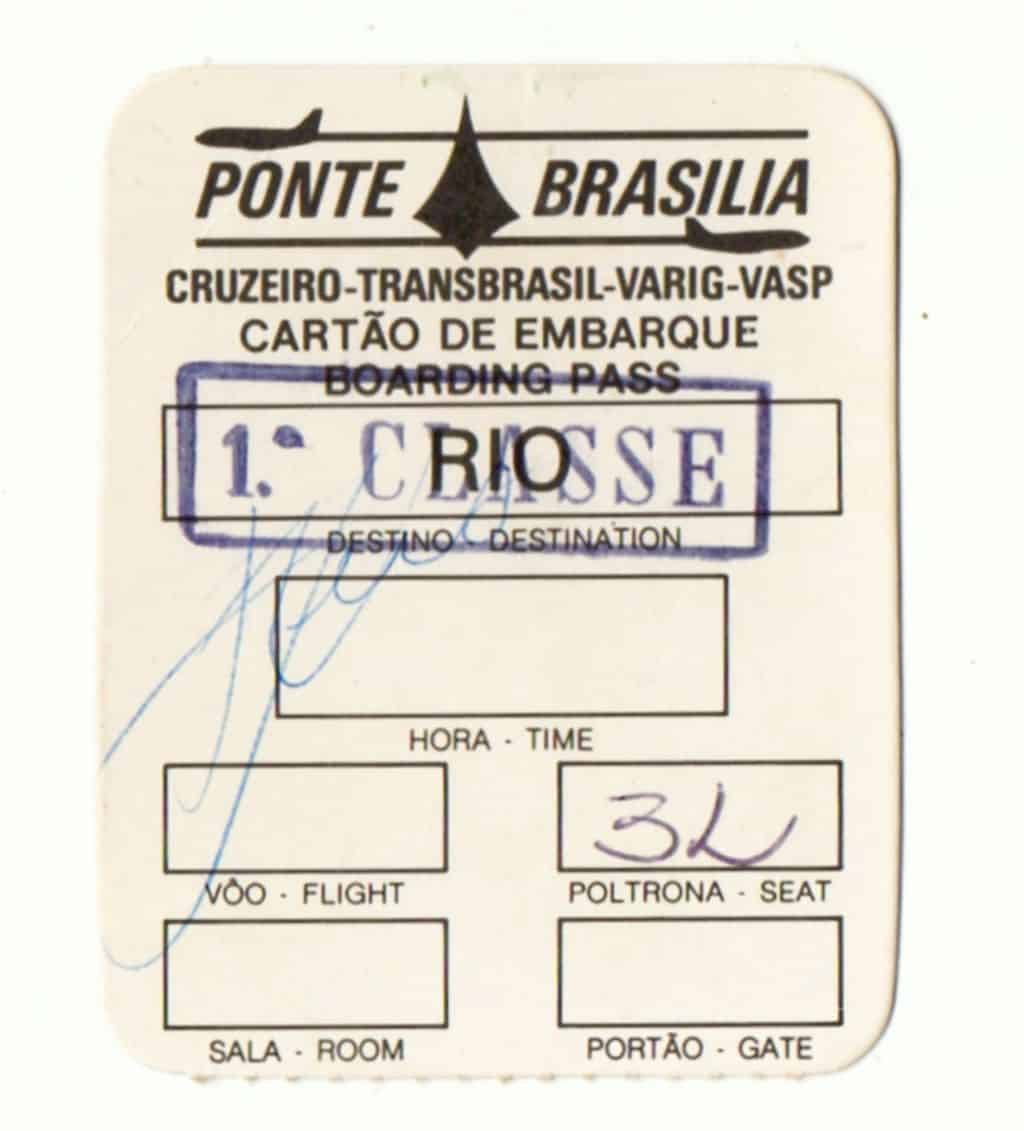 | Casa do Colecionador Cartão De Embarque - Ponte Aerea Brasilia - Varig - Vasp - Cruzeiro do Sul - Transbrasil - Anos 70