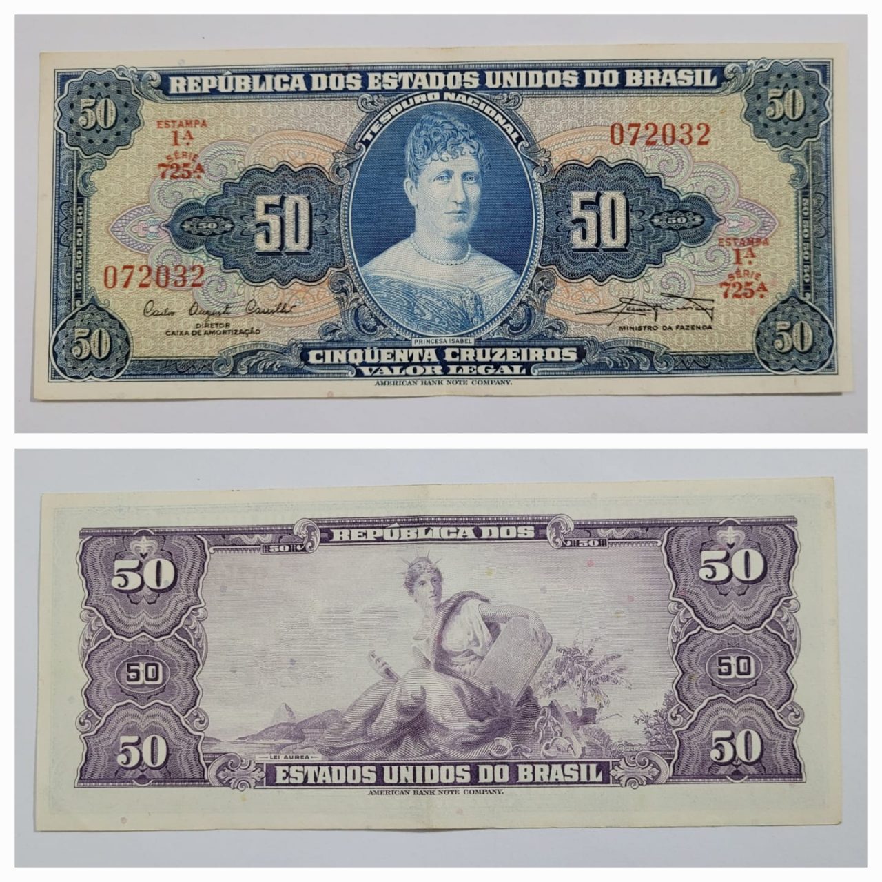 | Casa do Colecionador Cédula C028 - 50 Cruzeiros (MBC/Sob) - Ano 1961