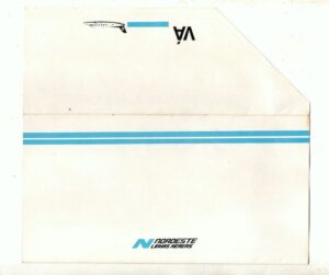 Folder Propaganda Nordeste Linhas Aereas - Subsidiaria Varig - Anos 80