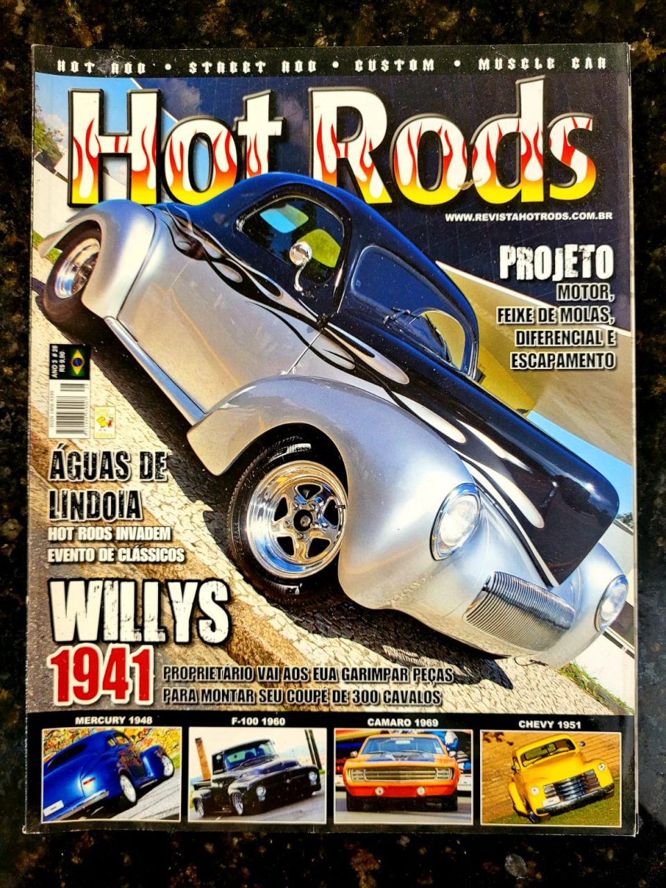 | Casa do Colecionador Hot Rods Ano 3 Nº 28 - Águas de Lindóia - Hot Rods Invadem Evento de Clássicos (Revista)