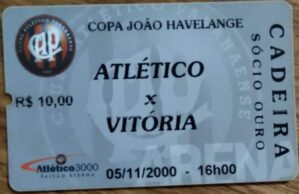 Ingresso Copa João Havelange 2000 / Atlético X Vitória.
