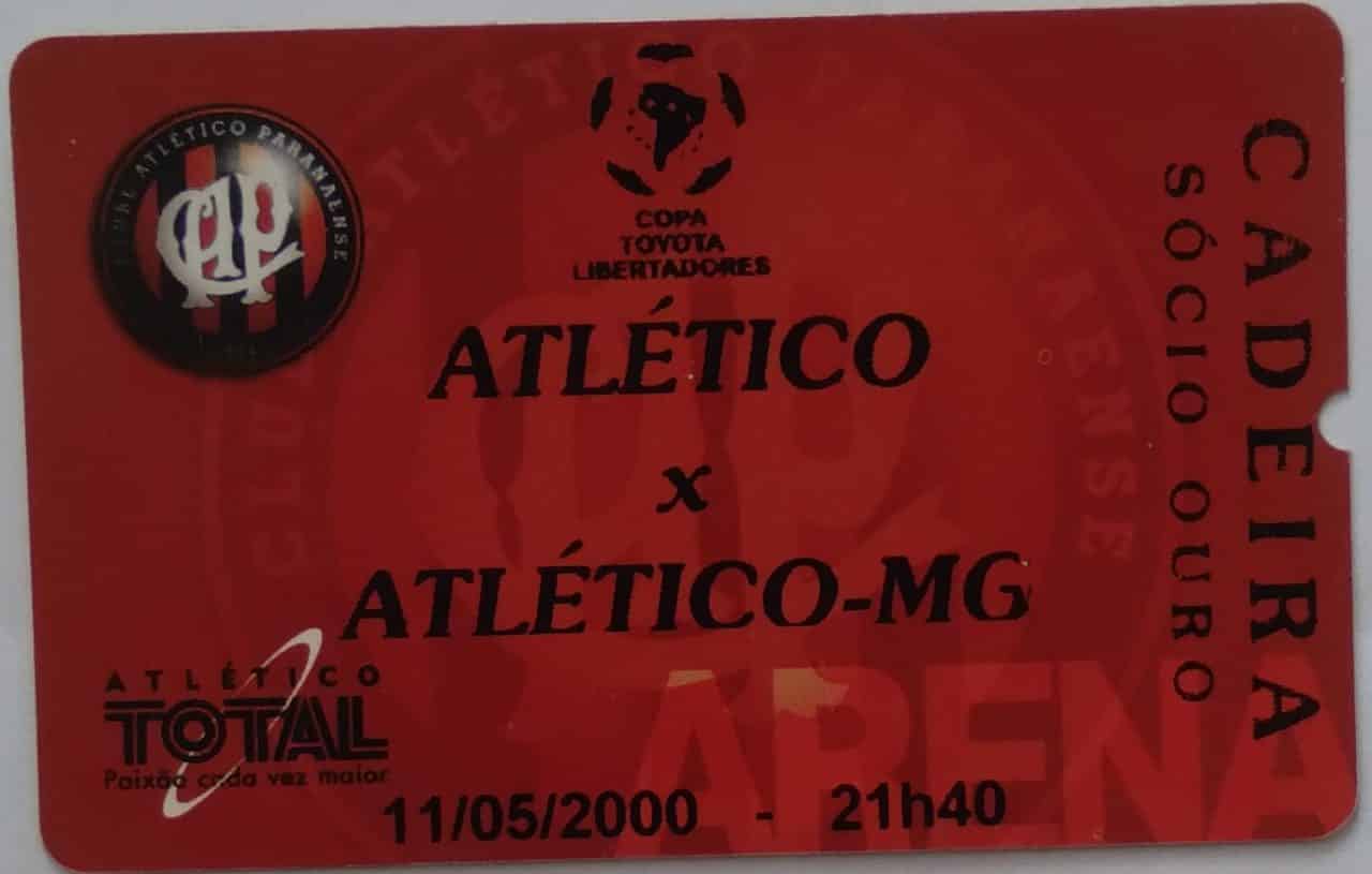 | Casa do Colecionador Ingresso Copa Libertadores 2000 / Atlético X Atlético-MG.