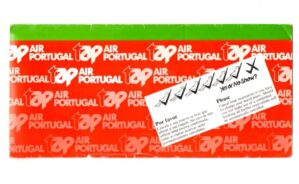 Passagem / Bilhete / Capa – TAP Air Portugal – Anos 90 – Aviação