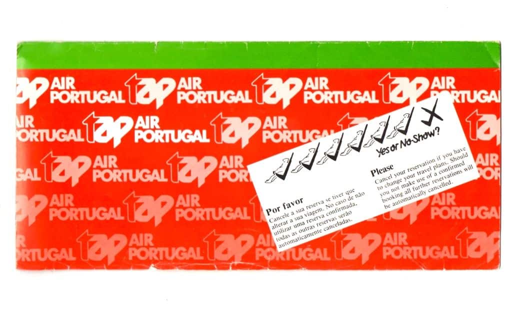 | Casa do Colecionador Passagem / Bilhete / Capa – TAP Air Portugal – Anos 90 – Aviação