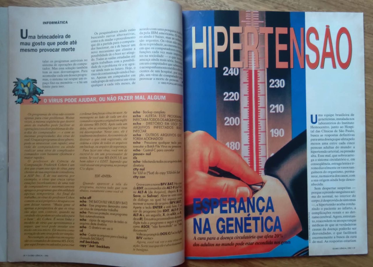 | Casa do Colecionador Revista Globo Ciencia 20 / Pressão alta cura próxima.