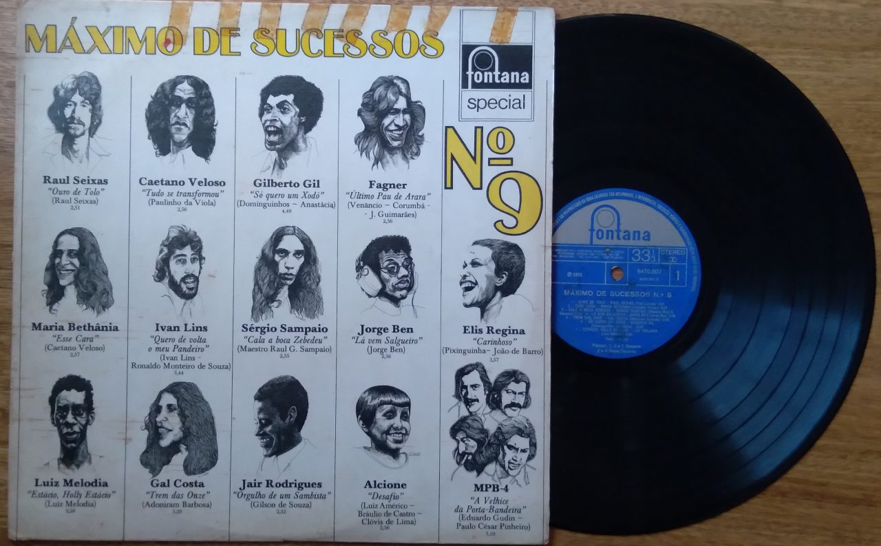 | Casa do Colecionador Vinil LP Fontana Máximo de Sucessos 9 / Raul Seixas Elis Regina Jorge Ben.