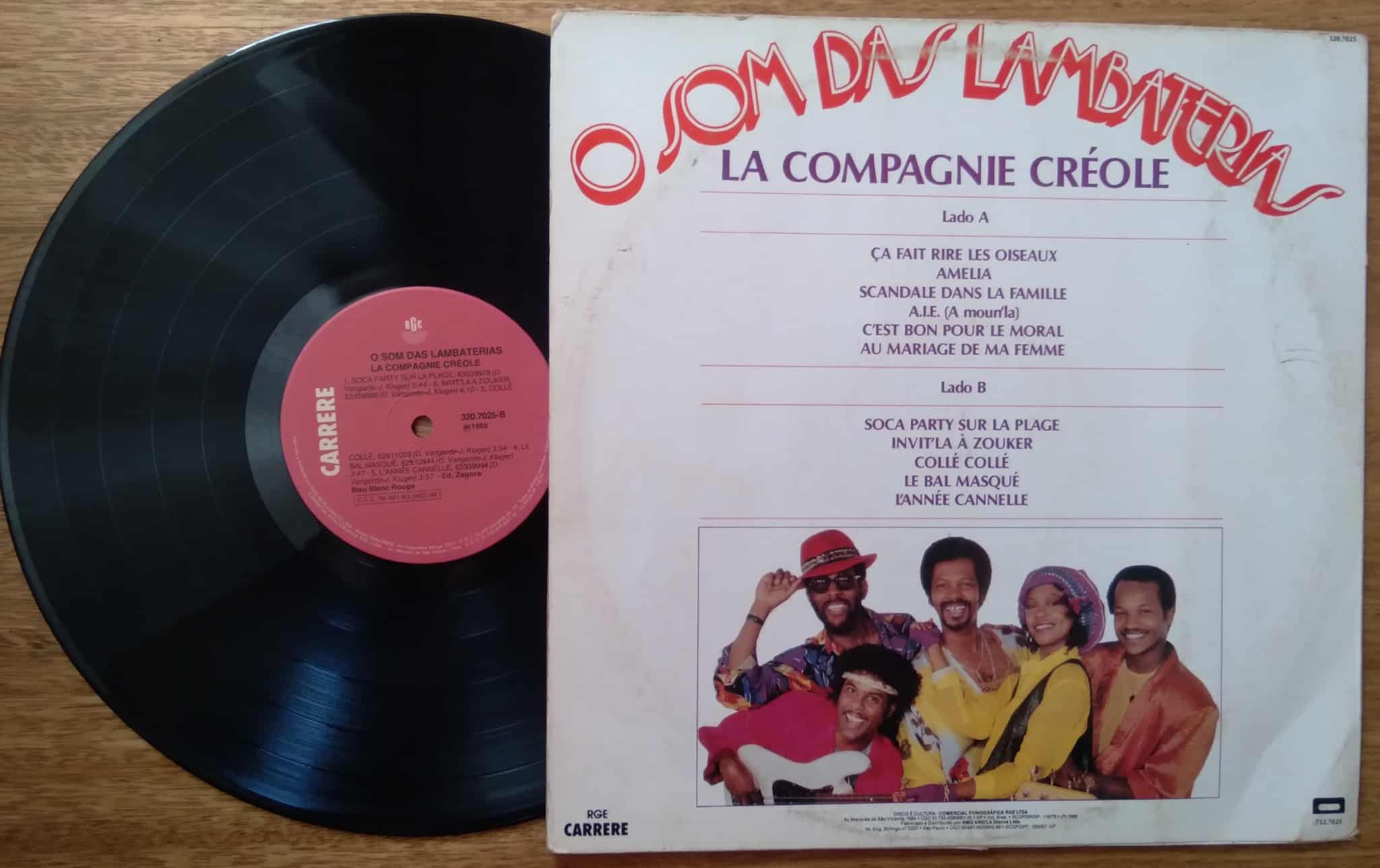 | Casa do Colecionador Vinil LP RGE Carrere La Compagnie Creole / Som das Lambaterias.