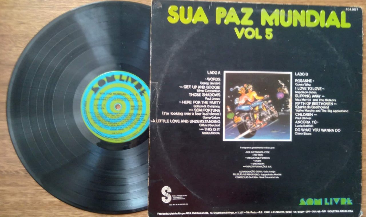 | Casa do Colecionador Vinil LP Som Livre Sua Paz Mundial vol 5 / Words Rosanne Ancira tu.
