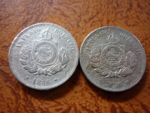 50 RÉIS 1886 E 1887 NO ESTADO VER FOTOS.