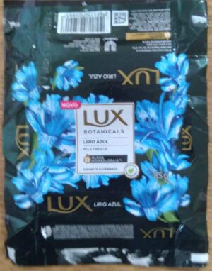 5ab. Embalagem vazia Sabonete Lux Botanicals Lírio azul 85 g