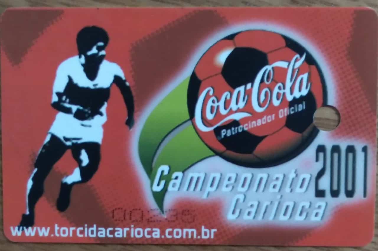 | Casa do Colecionador 6ab. Ingresso Coca Cola jogo Campeonato Carioca 2001/ Maracanã final.