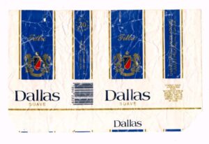 Maço Carteira Embalagem Cigarro Dallas Suave - Brasil