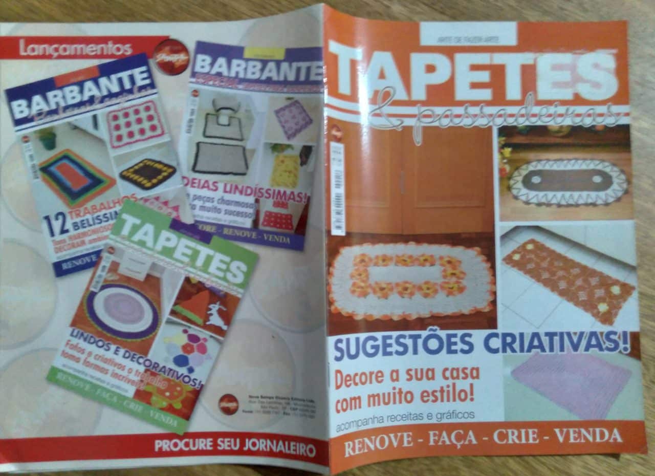 | Casa do Colecionador Revista Arte de fazer arte 56 / Tapetes e passadeiras receitas e gráficos.